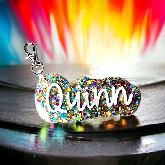 Double-Layer Name Keychain