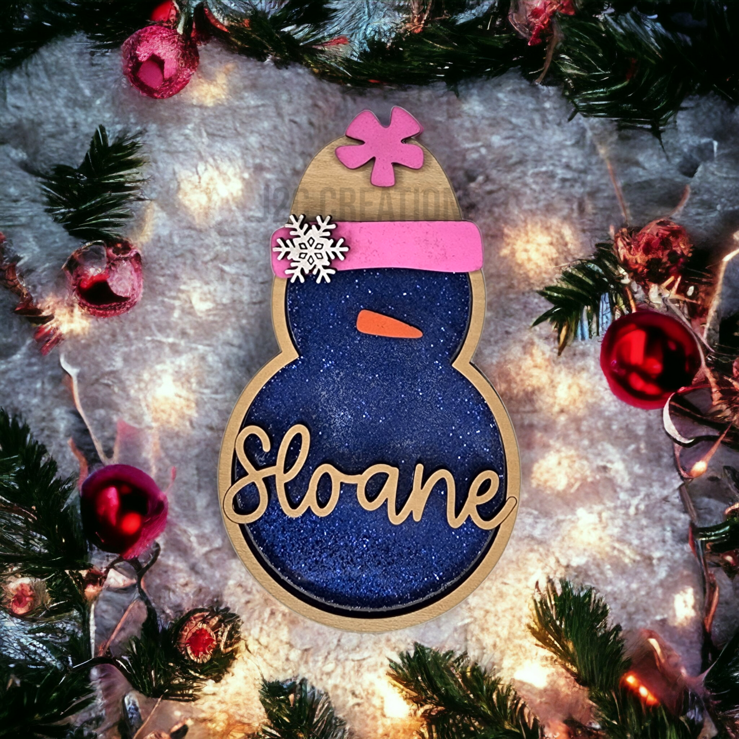 Snowman Shaker Christmas Ornament